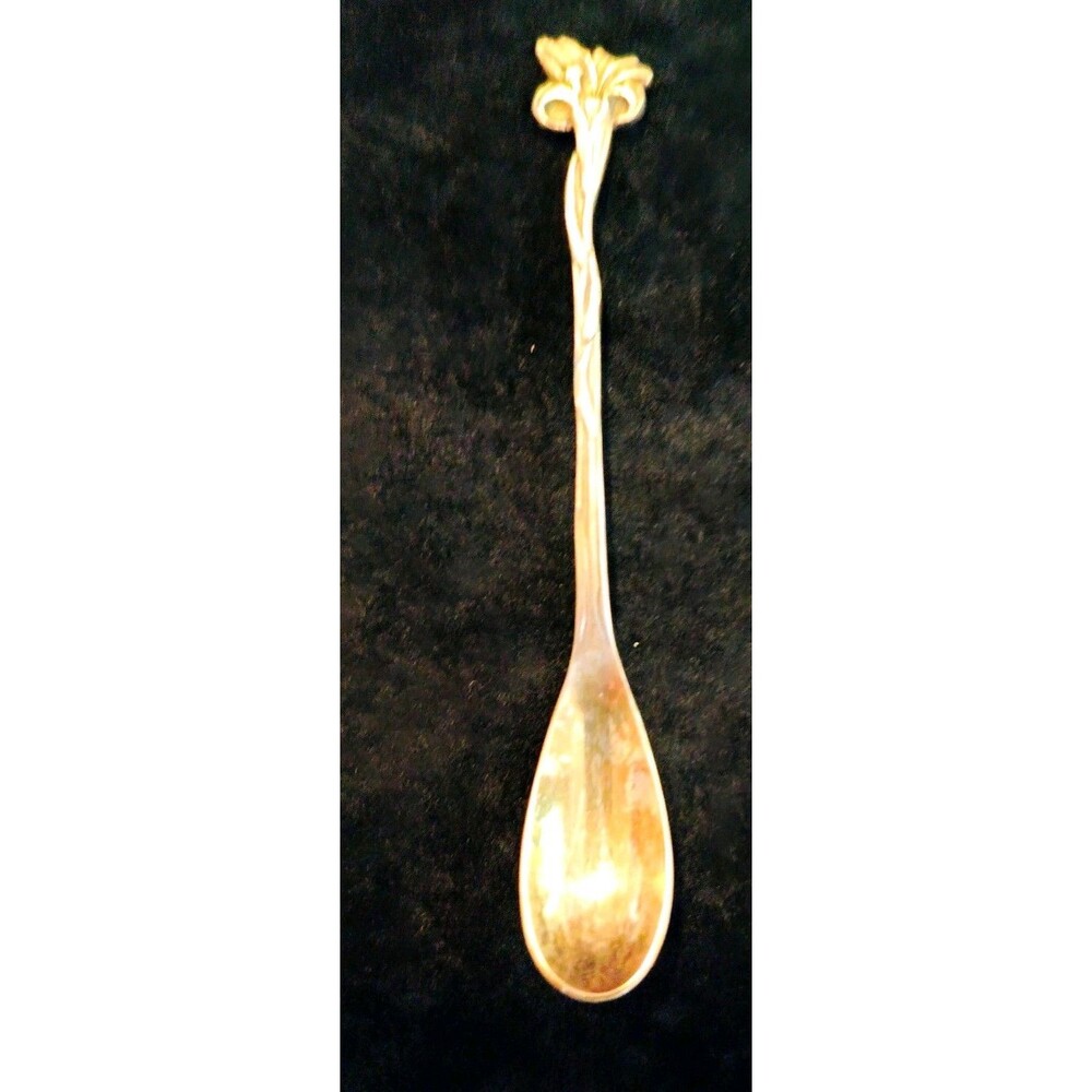 Art Nouveau Floral Spoon 925 sterling Silver demi spoon Collectible Flatware